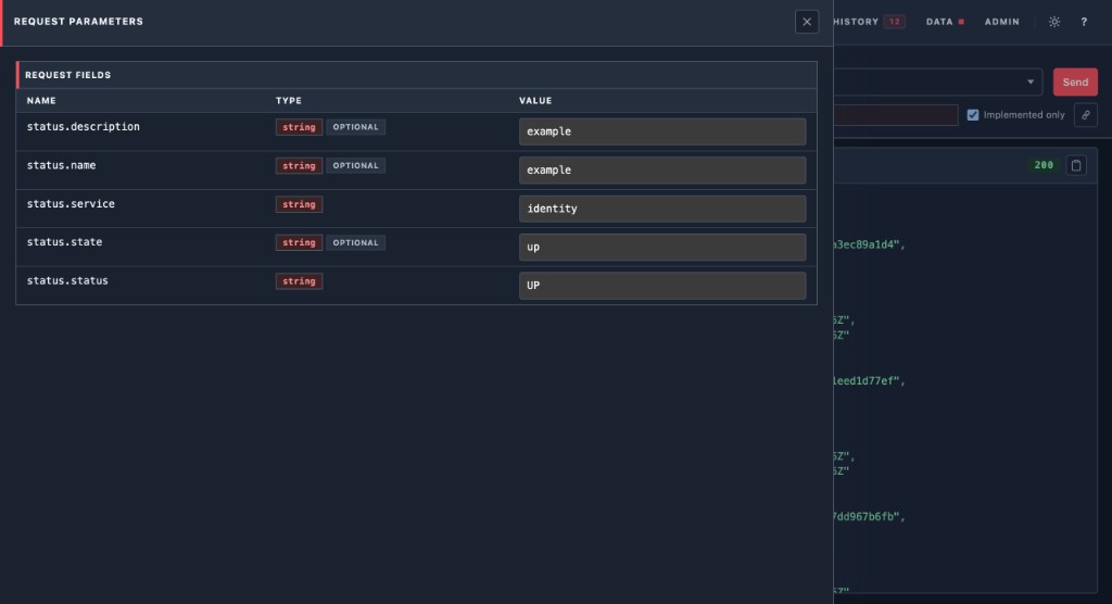 Request parameters