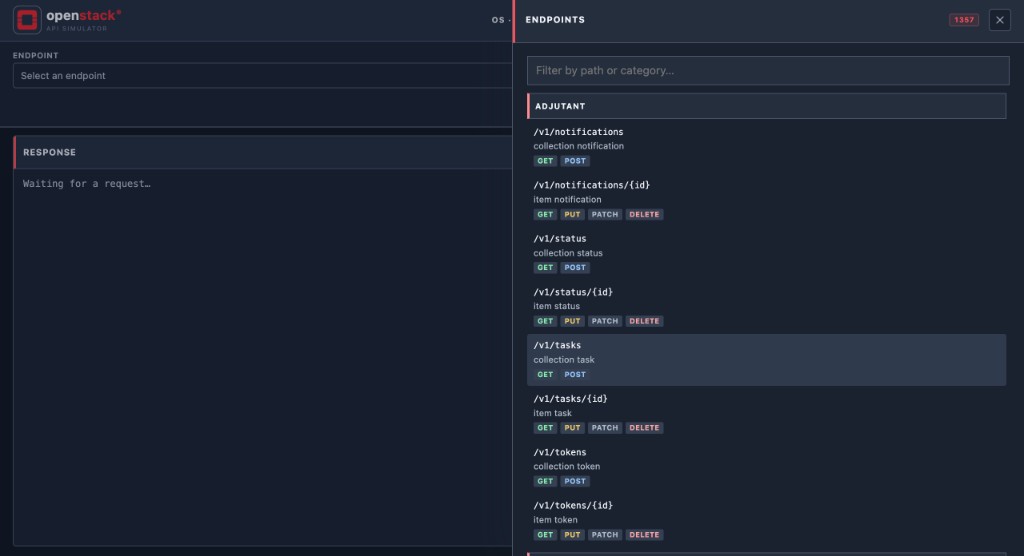 Endpoints drawer