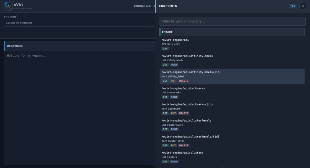 Endpoints drawer