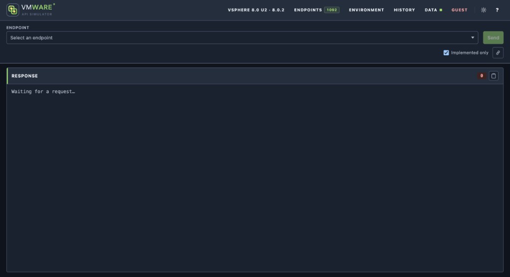 Web UI main console